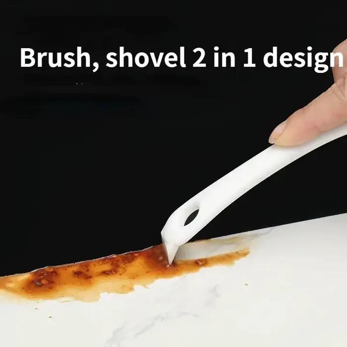 Brosse de nettoyage pour barbecue grattoir multifonctionnel durable résistant conception deux en un facile à nettoyer respectueux de l'environnement pour femme occasions spéciales