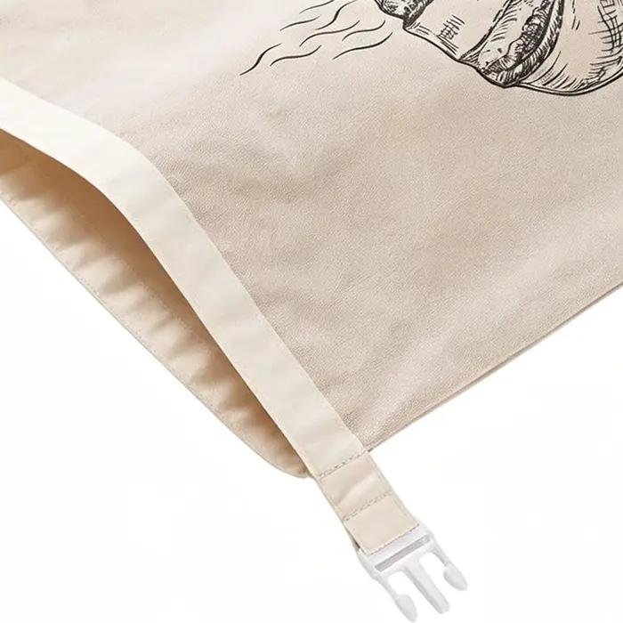 Sac à pain en lin réutilisable, sacs pour pain faits maison, sacs de rangement pour pain enduits de cire d'abeille, sacs à baguette, contenants de stockage alimentaire