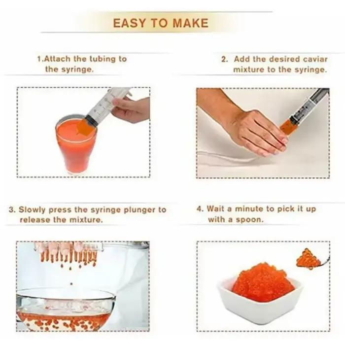 Compte-gouttes de sphérification de boîte de fabricant de caviar