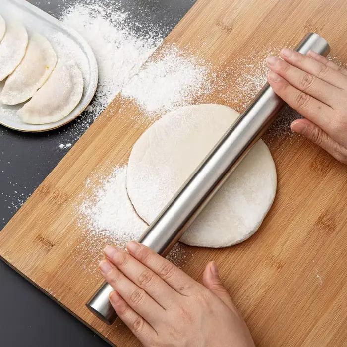Rouleau à pâtisserie en acier inoxydable