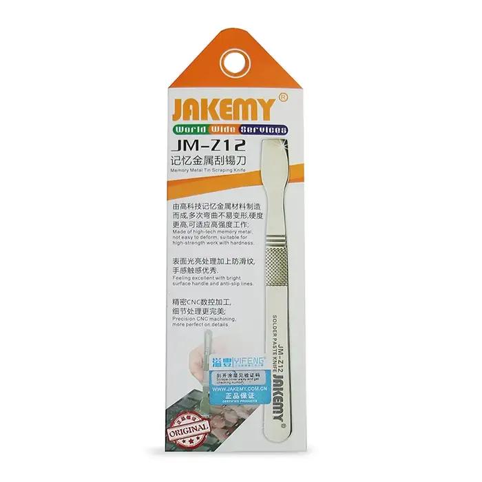 JAKEMY JM-Z12 couteau à gratter en étain métallique à mémoire de forme, couteau de mélange de pâte à souder, Spudger d'ouverture à levier pour outils de réparation de téléphone portable iPhone