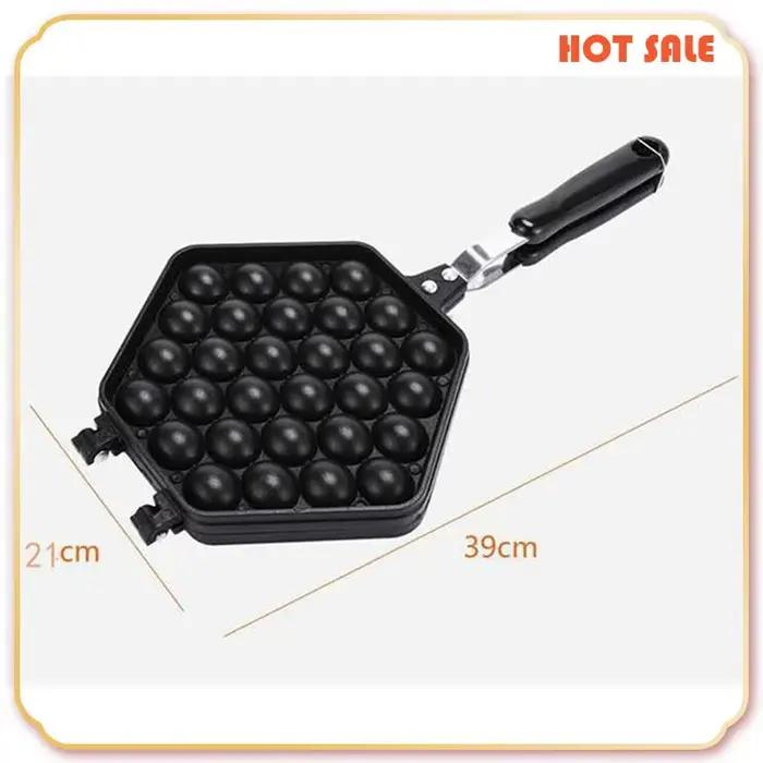 ABFA 1 pièce Eggettes fer aluminium Hongkong gaufrier moule revêtement antiadhésif bricolage Muffins plaque noir