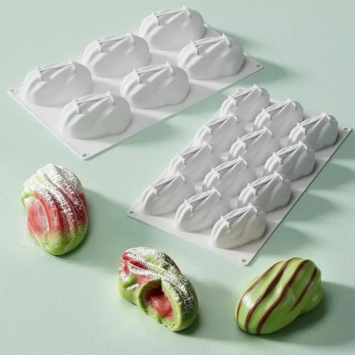 Moule à gâteau mousse pistache-cacahuète en silicone, moule à dessert au chocolat, ustensile de cuisson de cuisine, outils de pâtisserie pour desserts de fête, couleur aléatoire