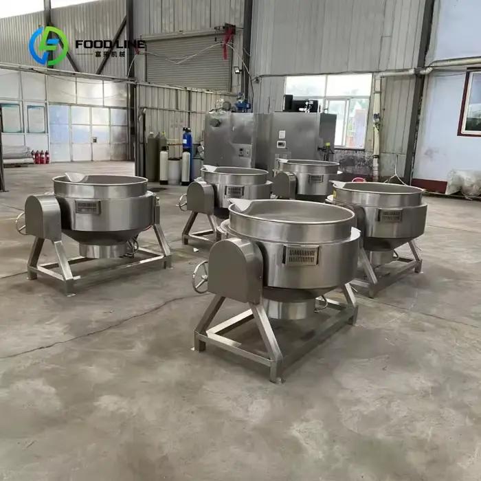 Marmite de cuisson électrique planétaire en acier inoxydable avec agitateur automatique et mélangeur intégré pour cuisines professionnelles et événements gastronomiques