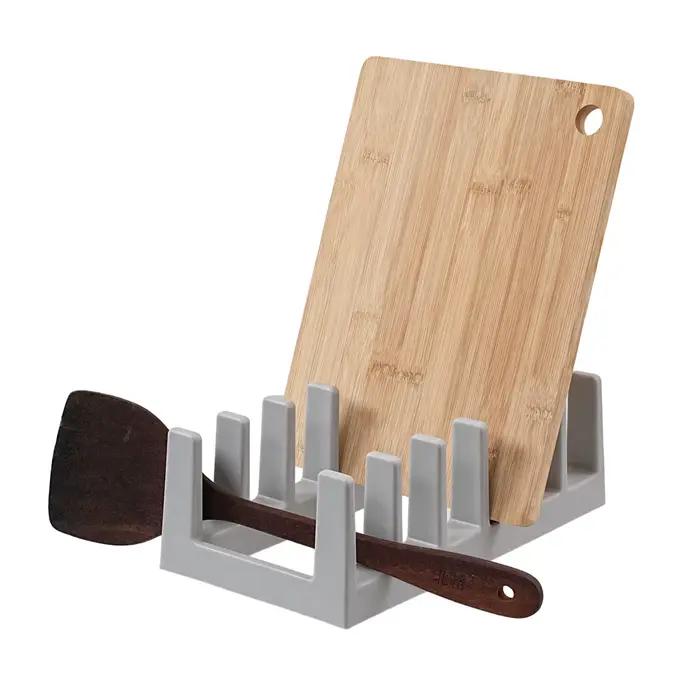 Organisateur de placard de cuisine pour couvercles de contenants alimentaires, grand support de couvercles avec 6 séparateurs pour l'organisation et le rangement de garde-manger, tiroir de rangement d