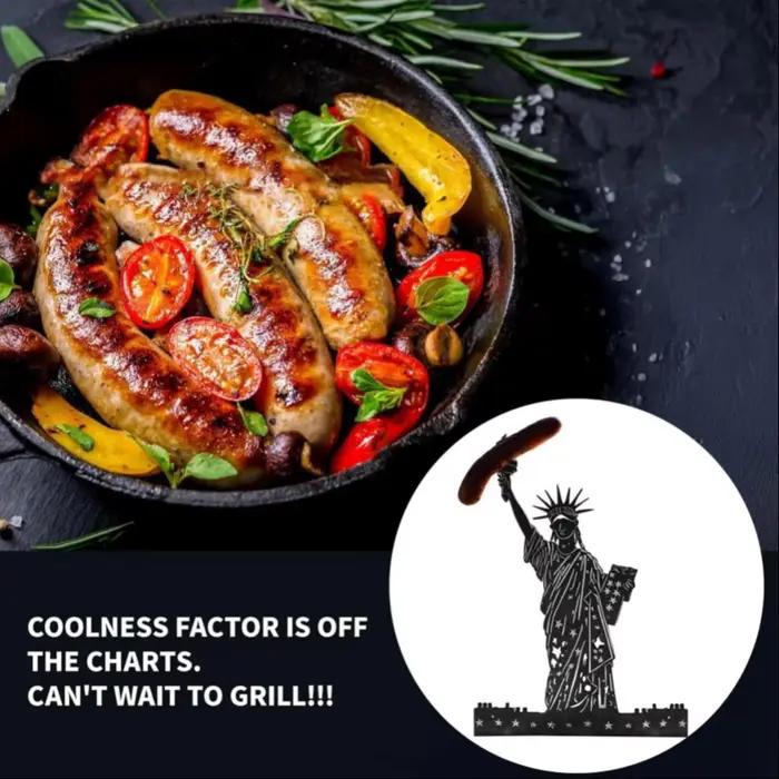 Outil de barbecue en acier robuste pour hot dogs amusants et résistant à la corrosion pour grillades en plein air et occasions spéciales