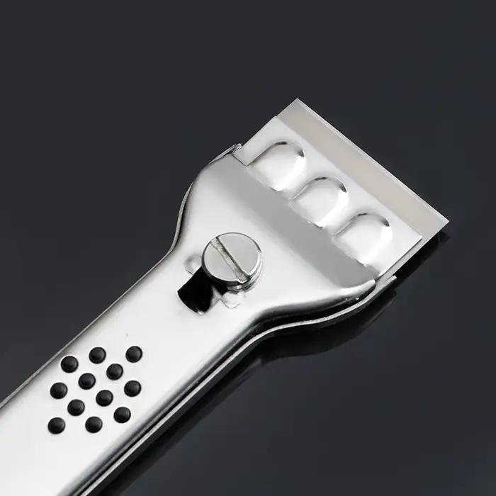 Grattoir en acier inoxydable pour nettoyage de carreaux de céramique, verre, peinture murale et sol, outil multifonctionnel pour cuisine et bricolage