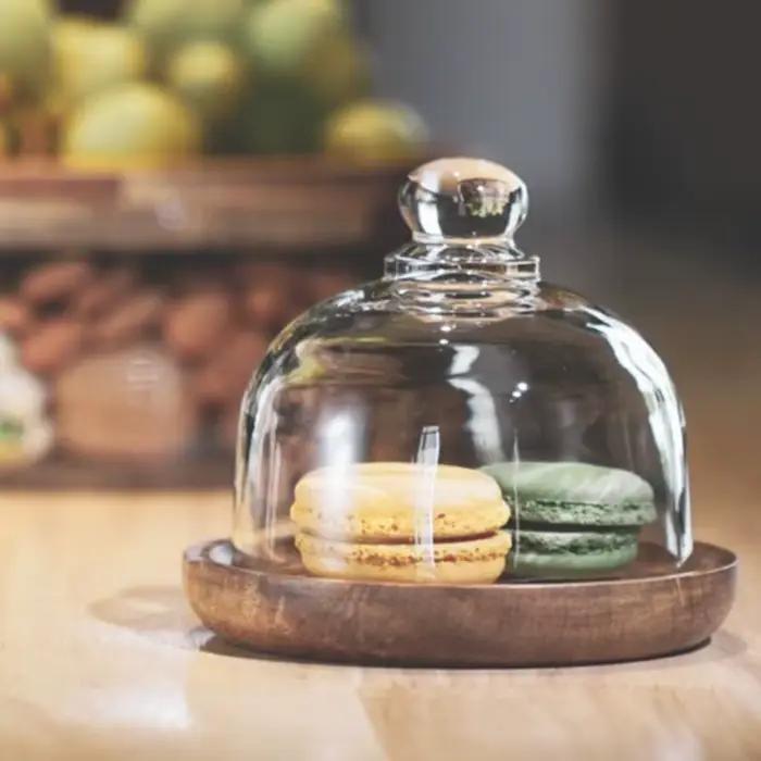Conteneurs de stockage des aliments en verre créatifs avec couvercle en bois