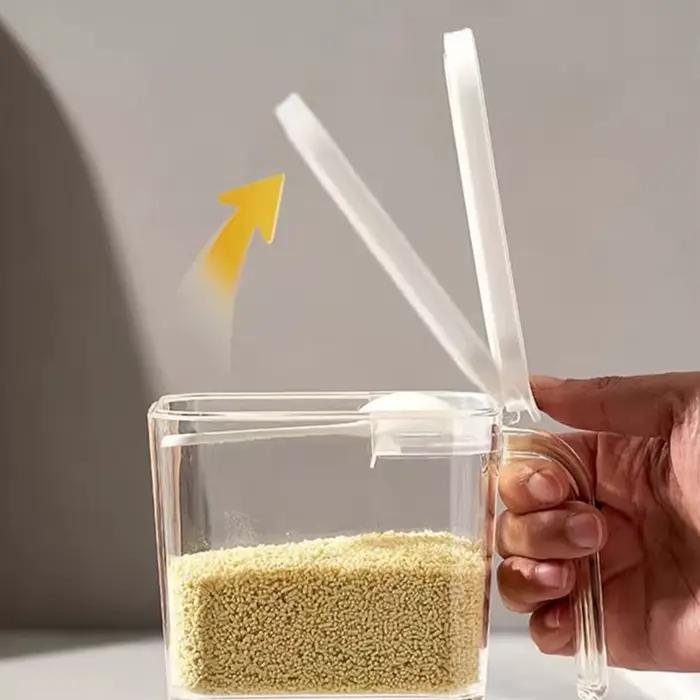 1 boîte à assaisonnements scellée avec couvercle à ouverture facile et cuillère
