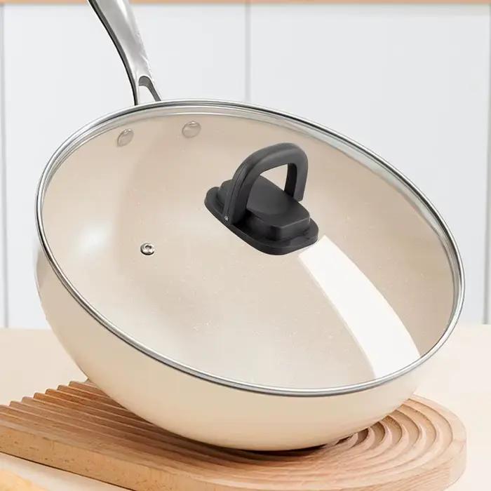 Bouton de poignée de couvercle de casserole pliable universel, bouton de couvercle de casserole de cuisson, poignées remplaçables Anti-brûlure, capuchon de tête de poignée, ustensiles ménagers