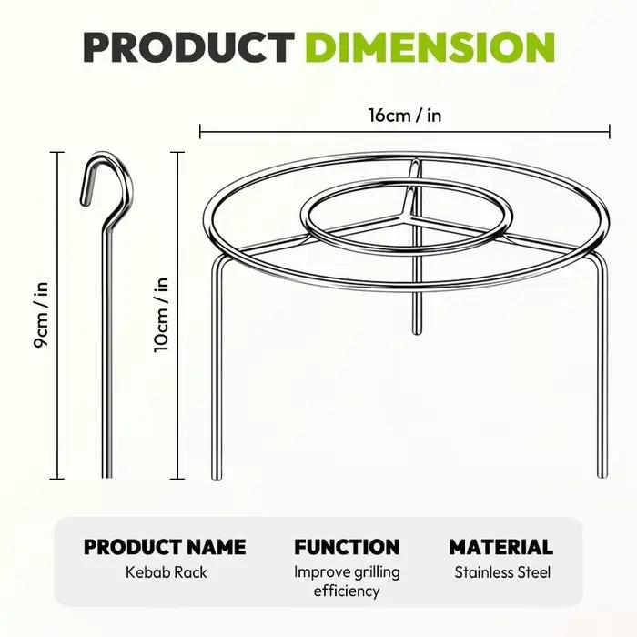 Support de brochettes en acier inoxydable pour friteuse à air, 12 brochettes antiadhésives, pas besoin de retourner, grille pour friteuses à air, fours, cuisine domestique, extérieur