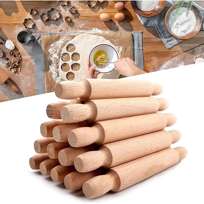 Mini rouleau à pâtisserie en bois de 20Cm de Long, 1 pièce, pour la cuisson de gâteaux Fondants, rouleaux de décoration, rouleau de pâte, accessoires de cuisine