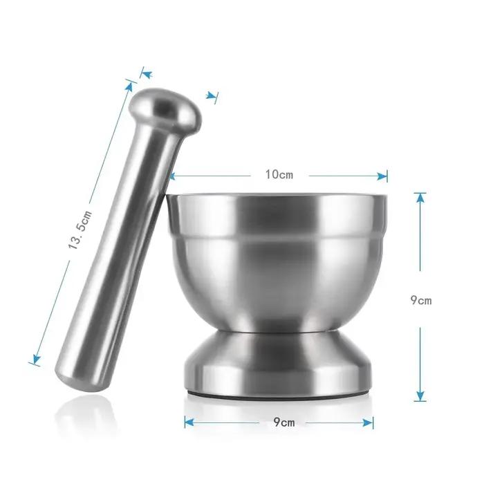 Ensemble de mortier et de pilon en acier inoxydable