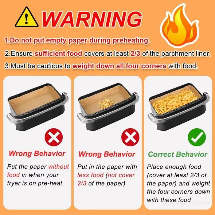 Accessoires en papier pour friteuse à Air