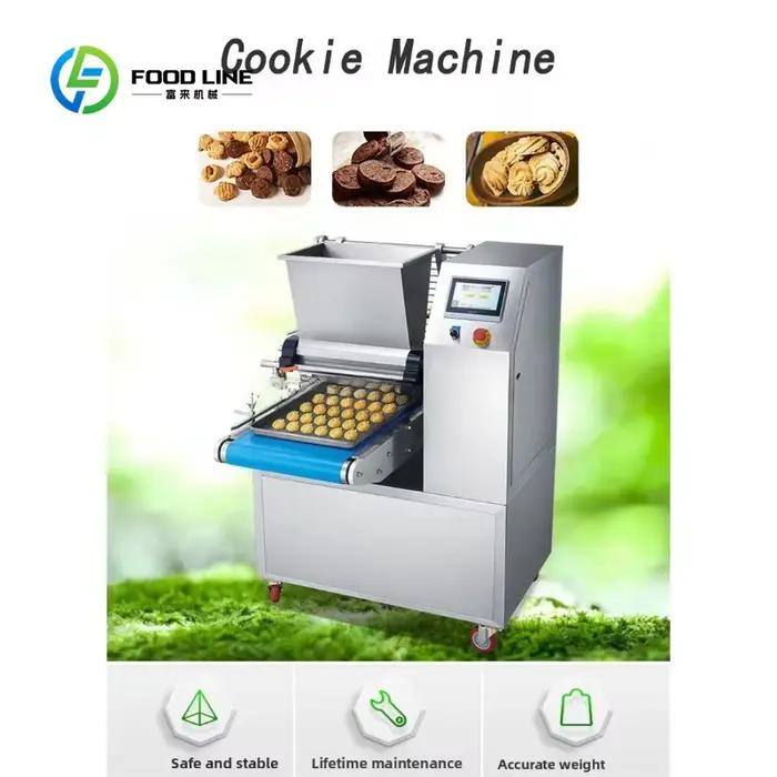 Machine automatique personnalisée pour la fabrication de biscuits aux pépites de chocolat, machine à former des biscuits croustillants, machine à faire des biscuits