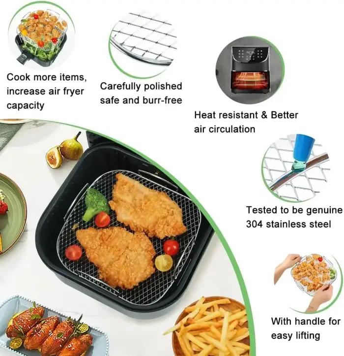 Panier de friteuse à air en acier durable