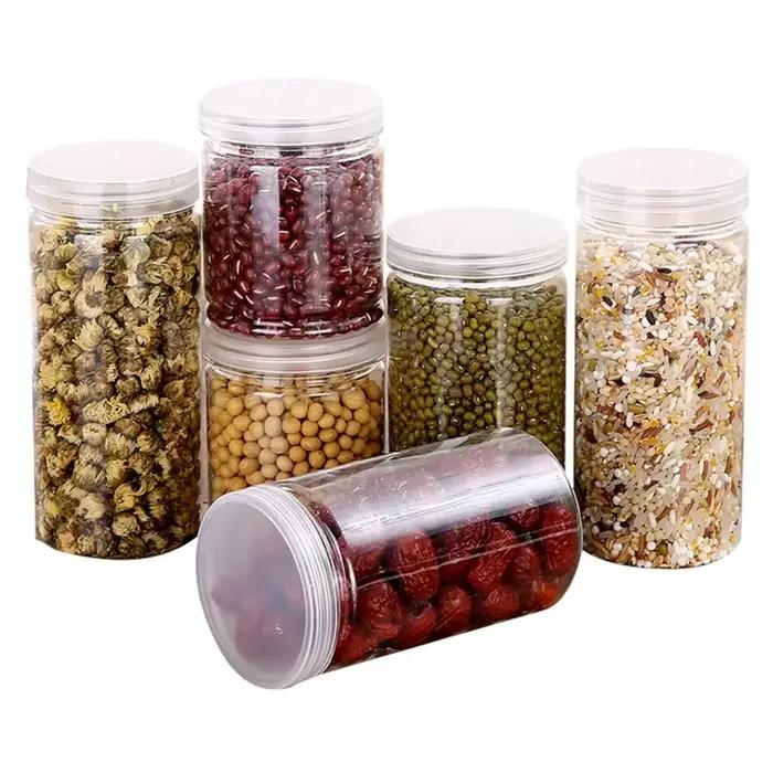 Bocaux Alisensen Plastique, Boîtes Scellées pour Biscuits de Cuisine, Boîte de Rangement des citrouille, Grains Secs Précieux, 250ml-1000ml