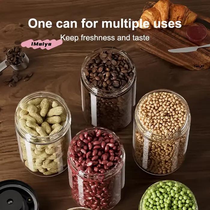 Pot de stockage de grains de café en verre Transparent