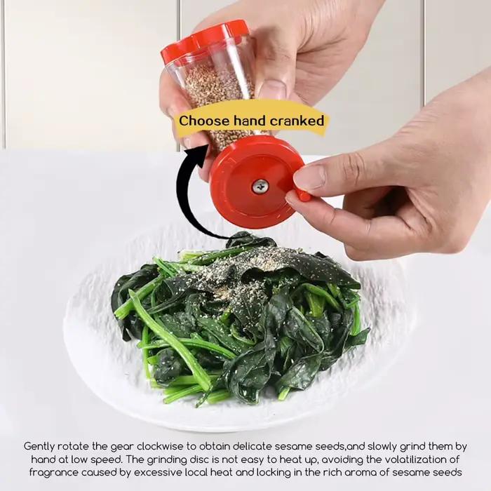 Broyeur de graines de sésame, distributeur de graines de sésame de 75ml, outil de broyage de graines de cuisine multifonctionnel, moulin à sésame manuel pour la cuisine