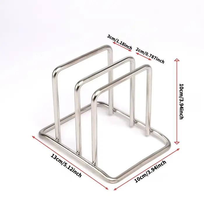 Support de rangement de cuisine en acier inoxydable pour couvercles de casseroles et planches à découper – Rangement peu encombrant et antirouille pour accessoires de cuisine