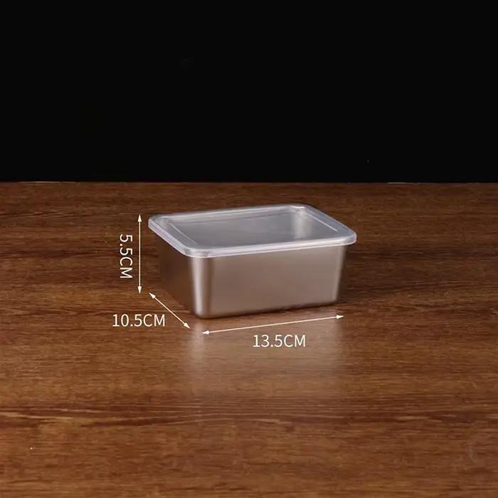 Boîte de stockage de viande de réfrigérateur d'acier inoxydable
