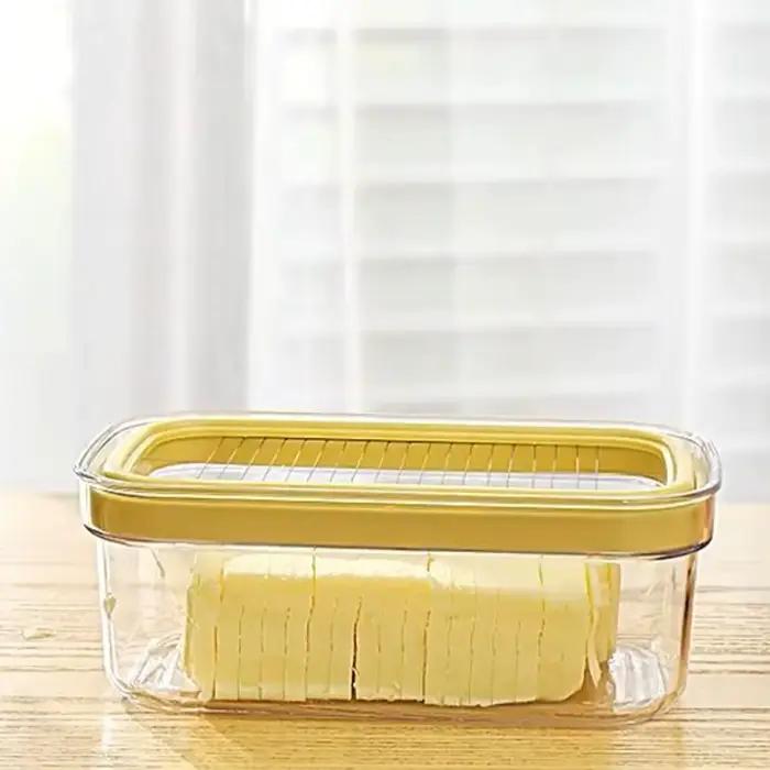 Conteneur de beurre à pression manuelle Durable en plastique avec couvercle d'étanchéité