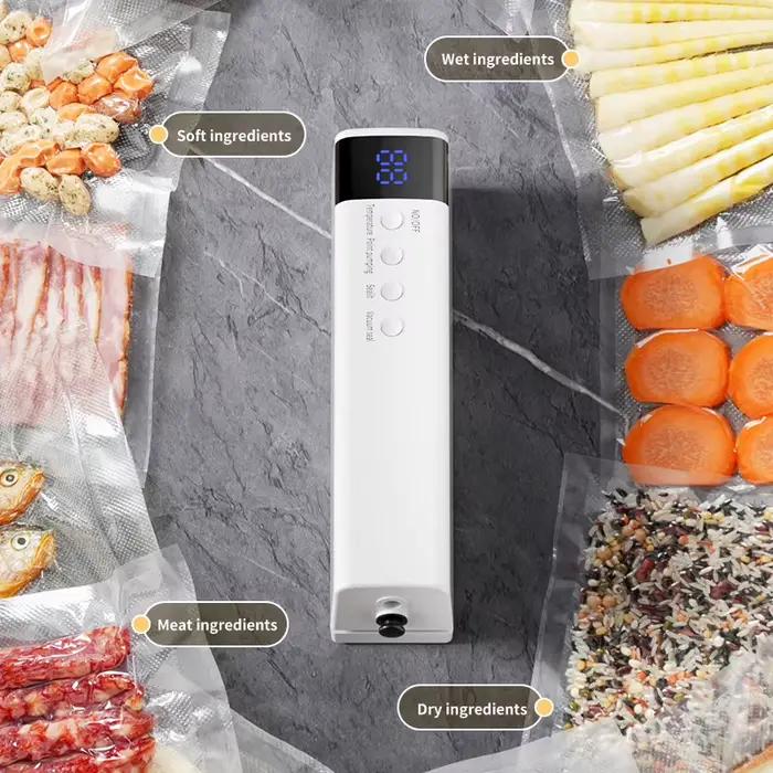 Scelleuse alimentaire portable professionnelle mini 60Kpa sans fil avec recharge USB-C pour la maison et les voyages