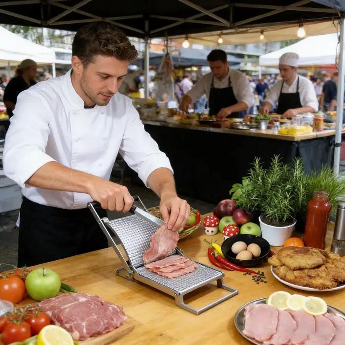 Attendrisseur de viande manuel en acier inoxydable à clipser pour attendrir