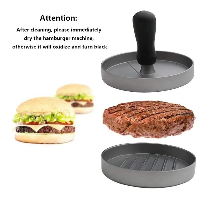 Presse à hamburgers en aluminium pour barbecue et cuisine, outil de viande et volaille, poignée ergonomique et antidérapante, idéal pour barbecues et camping