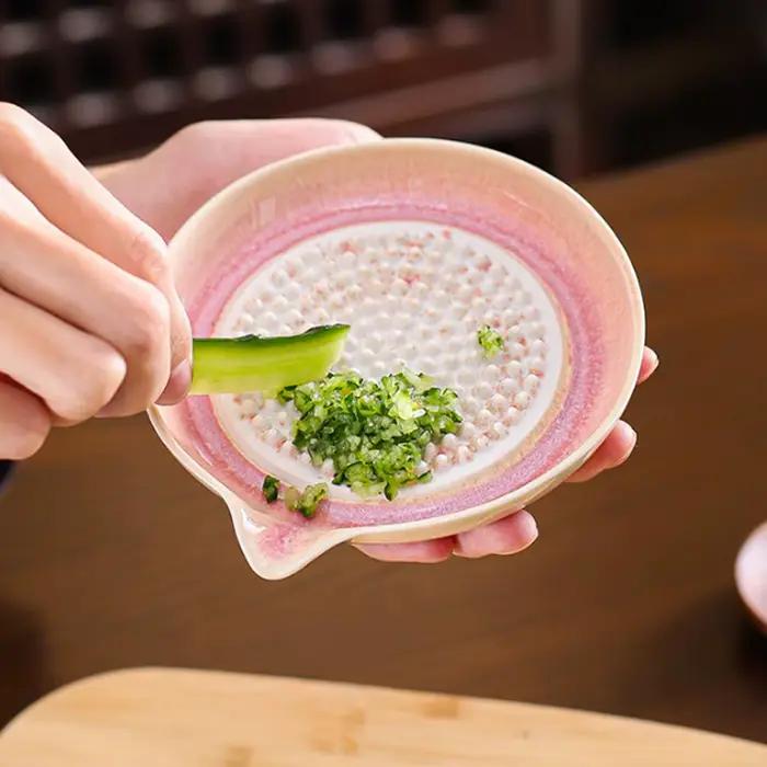 Râpe à gingembre et ail en céramique, outil de cuisine multifonctionnel pour fruits, légumes, aliments pour bébés, facile à nettoyer