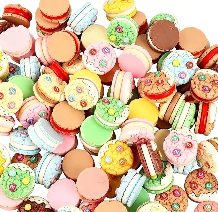 Cabochons en résine 3D en forme de macaron gris clair pour décoration intérieure et loisirs créatifs occasions spéciales