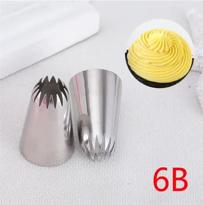 Douilles de glaçage à la crème de haute qualité, 1 pièce, étoile à coupe fine française # 6B, outils de décoration
