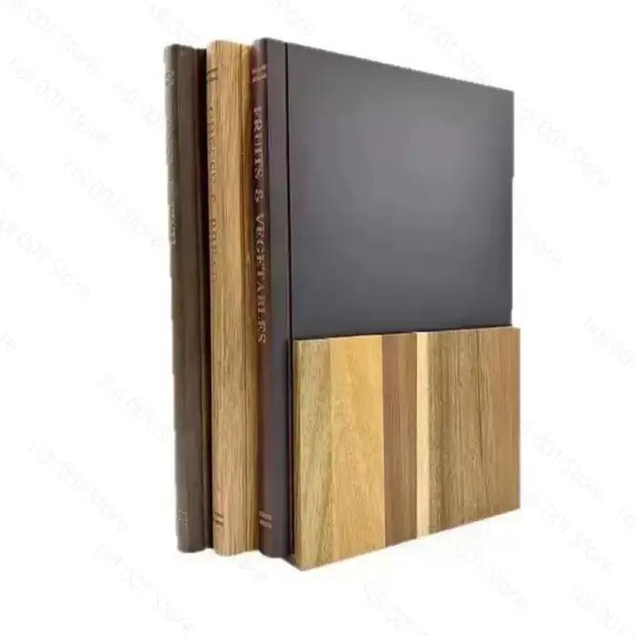 Ensemble de planches à découper en bois massif en forme de livre, 3 pièces