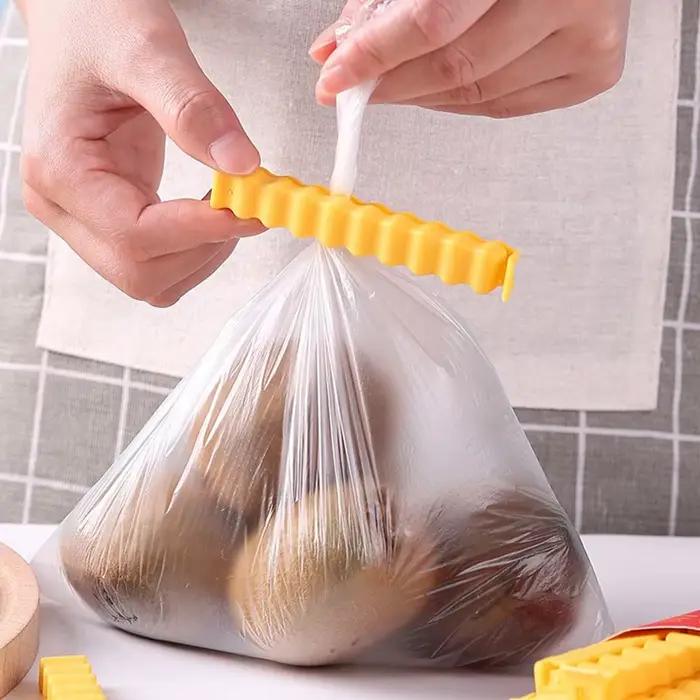 12 pièces en forme de pomme de terre Portable cuisine stockage alimentaire Snack joint sac Clips scellant pince ABS outil magnétique réfrigérateur aimant