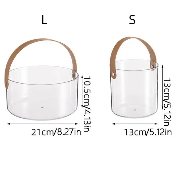 Seau à glace transparent épaissi en plastique, refroidisseur portable pour boissons, bac à champagne, conteneur de refroidissement pour boissons sans couvercle, pour la maison
