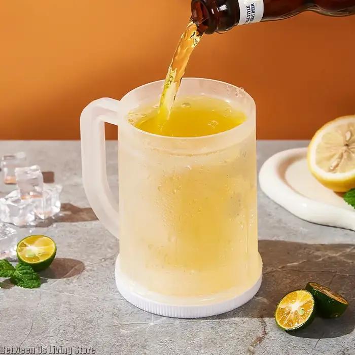No-Dilution Beer Glass - Translucent Insulated Mug Keeps Drinks Cold for Hours, Summer Essential