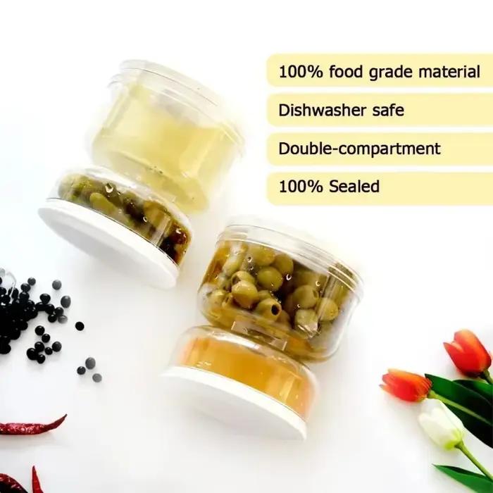 Pot scellé de stockage en verre blanc classique pour séparation humide et sèche en cuisine occasions spéciales