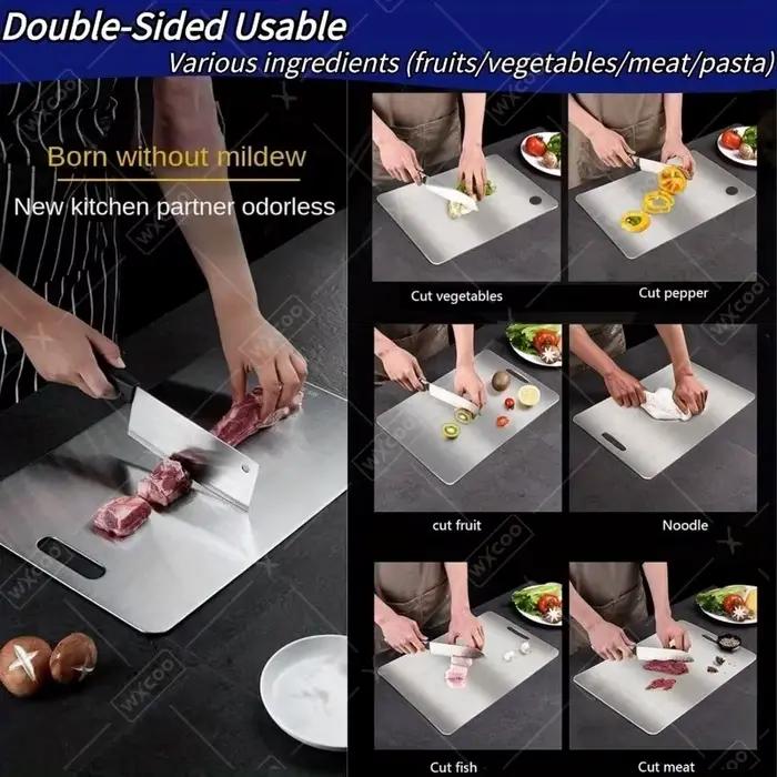 Ensemble de planches à découper en acier inoxydable pour la cuisine