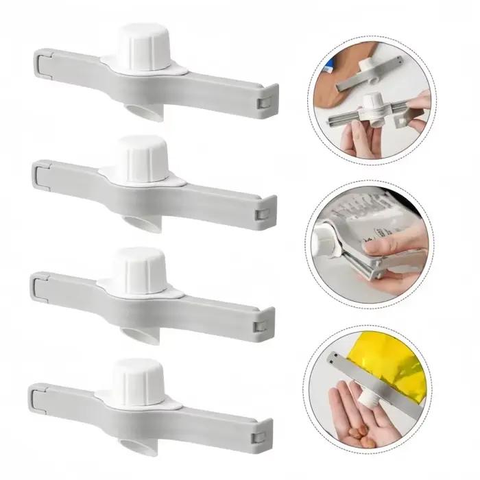Clips de conservation pour sacs alimentaires, sacs à collation, sacs à épices, sacs à lait en poudre, avec bouchon à vis, gadgets et accessoires ménagers