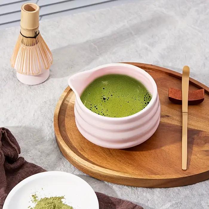 Bol Matcha traditionnel japonais en céramique, 460ml/16oz, avec bec verseur, fait à la main, cérémonie du thé vert Matcha de Style japonais, Chawa, 1 pièce