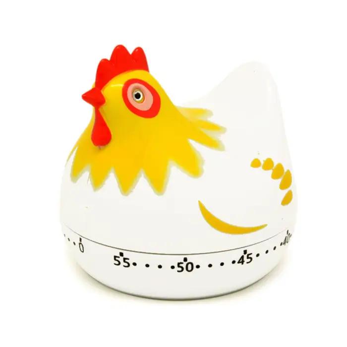 Minuterie de cuisine de 55 Minutes, nouveauté, motif de poulet mignon, alarme rotative mécanique pour la cuisson, compte à rebours