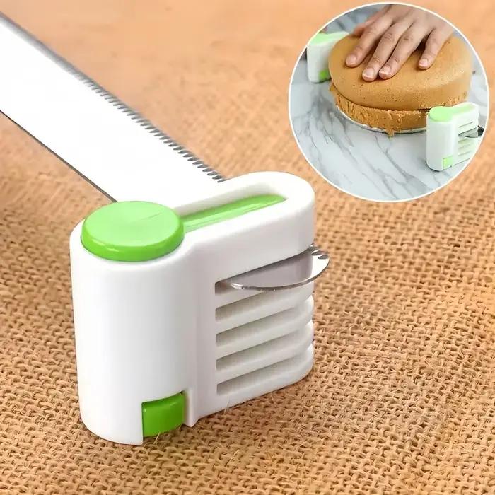 Trancheuse à pain et coupe-gâteau réglable à 5 couches, outil de cuisine créatif pour trancher et couper sans effort pour une utilisation domestique et du boulangerie, 2 pièces