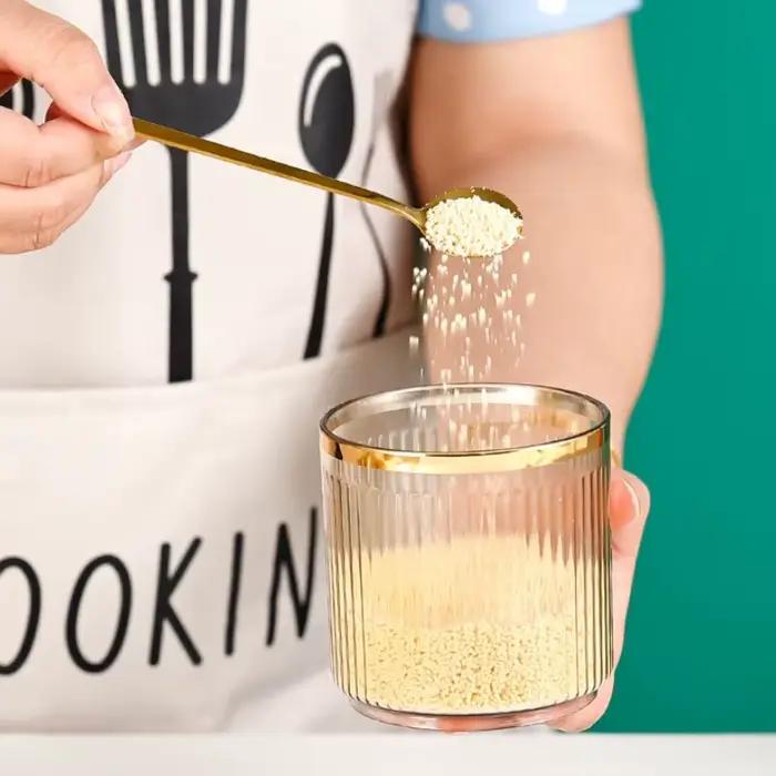 Pot de stockage exquis de bouteille d'assaisonnement de cuisine de ménage