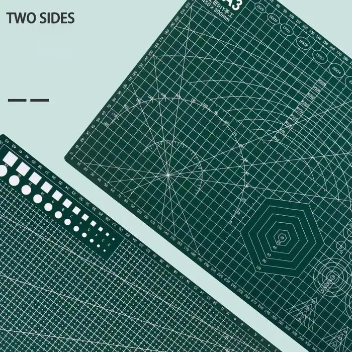 Tapis de découpe en PVC A2/A3 de 3 mm d'épaisseur, double face, antidérapant, avec grille, pour le bricolage, la création de modèles, outil artisanal