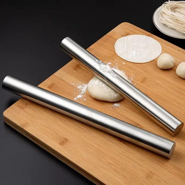 Rouleau à pâtisserie en acier inoxydable