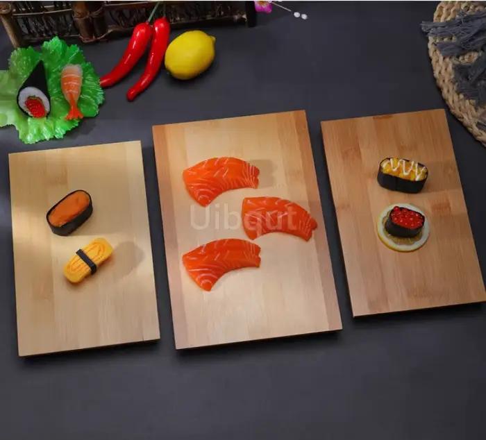 Planche à Sushi en bambou, assiette de bateau, plate-forme rectangulaire, bassin Sashimi, vaisselle de Cuisine japonaise et coréenne, plateau d'assiette de service