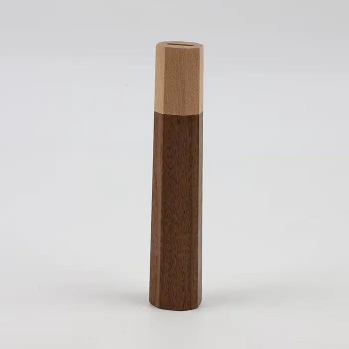 Manche de couteau octogonal simple pour bricolage, matériau semi-fini en acier Damas fait main, pour couteau de cuisine