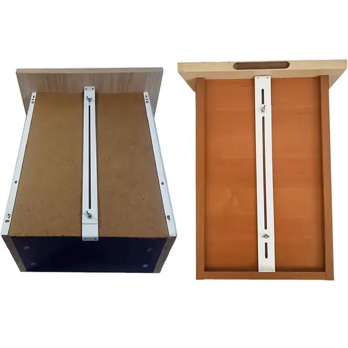 Kit de Support de tiroir à monter soi-même, matériel de renfort métallique robuste pour panneaux de particules MDF, armoires et tiroirs