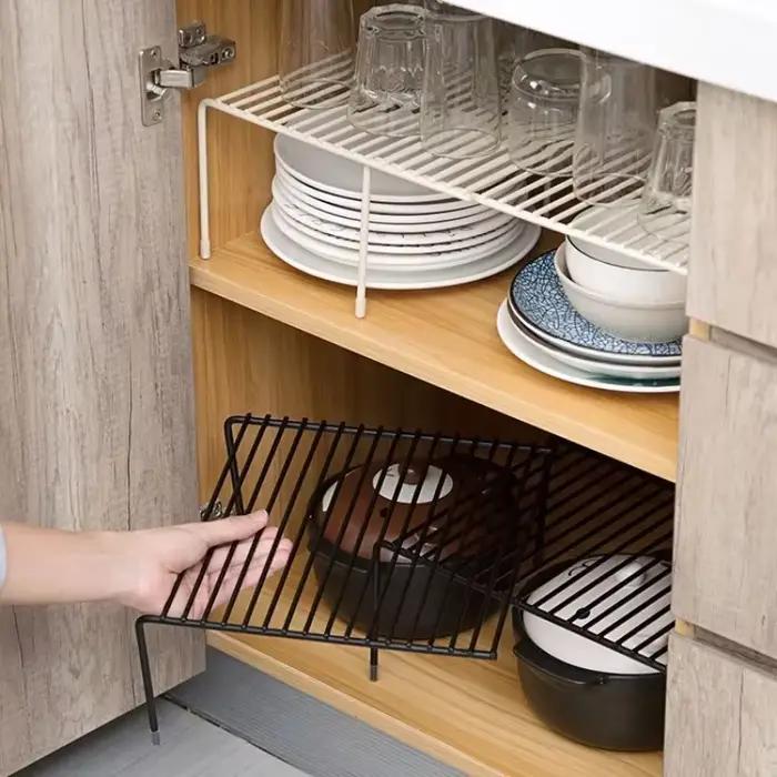 Support d'assaisonnement rétractable en fer – Organisateur d'armoire multifonctionnel avec panier de lavage et porte-cuillère