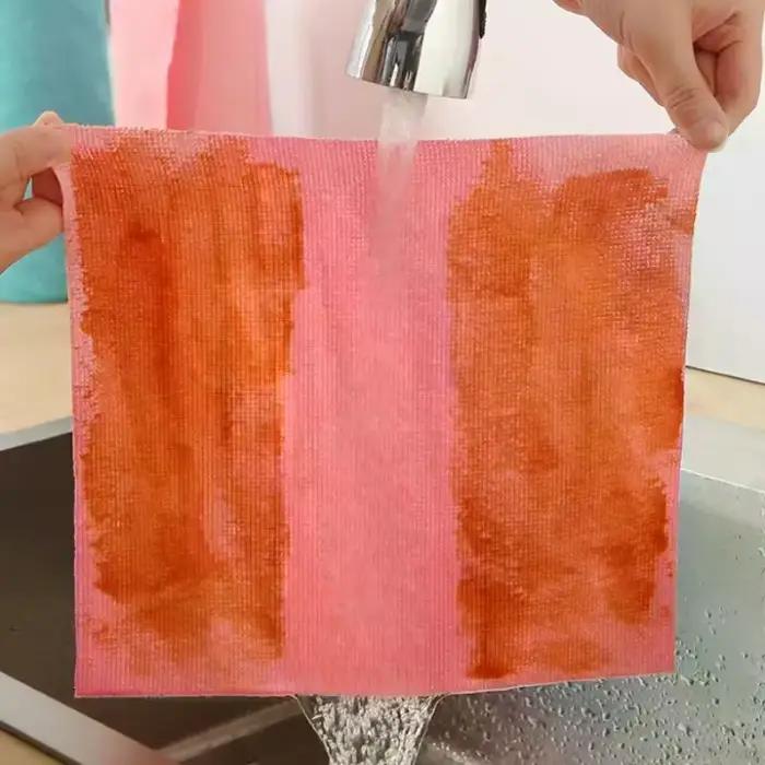 Chiffons de nettoyage en microfibre, 1 rouleau/20 pièces, serviettes réutilisables non pelucheuses pour la cuisine, serviettes de cuisine Super absorbantes à séchage rapide